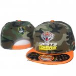 NRL Snapback Casquette Wests Tigers Camouflage Orange
