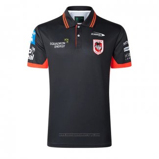 Maillot Polo St George Illawarra Dragons Rugby 2026 Noir
