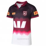 Maillot Queensland Maroons Rugby 2024 Entrainement Blanc Fuchsia