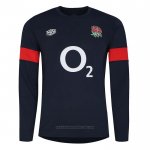 Maillot Angleterre Manches Longue Rugby Noir