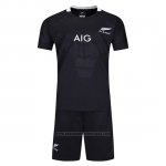 Maillot Enfant Kits Nouvelle-Zelande All Blacks Rugby 2019-2020 Domicile