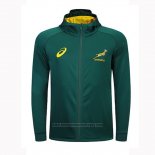 Veste A Capuche Afrique Du Sud Rugby 2018-2019 Vert